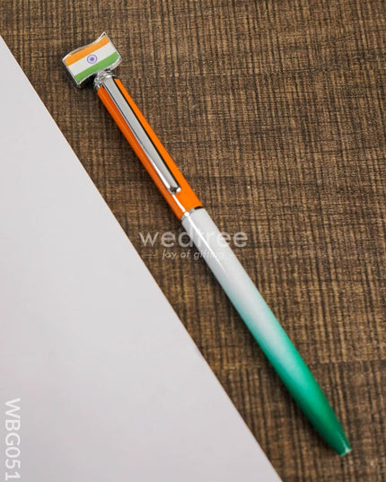 Roller Ball Point Pen - Tri Colour With Flag Wbg0515 Kids Return Gifts