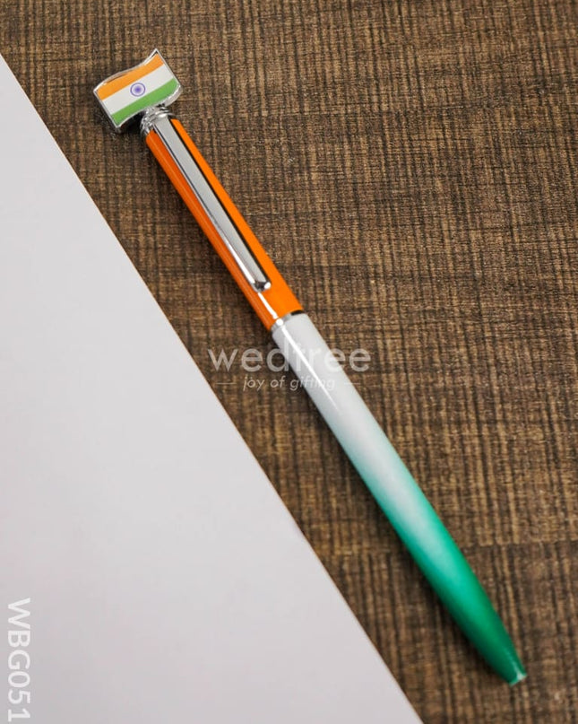 Roller Ball Point Pen - Tri Colour With Flag Wbg0515 Kids Return Gifts