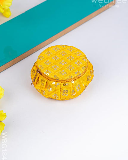 Round Embroidered Bangle Box - WBG1846 - Jewellery Holders RG