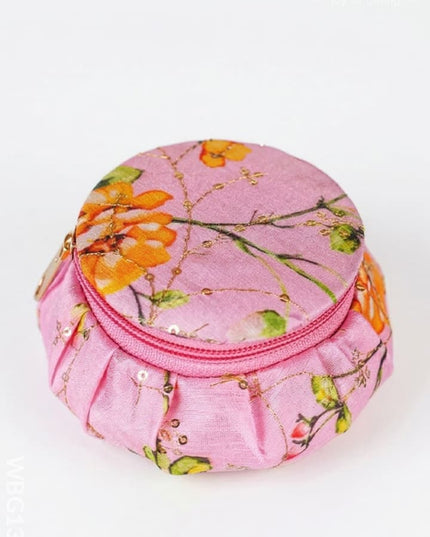 Round Floral Embroidery Bangle Holder - WBG1323 - Jewellery Holders RG