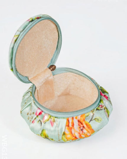 Round Floral Embroidery Bangle Holder - WBG1323 - Jewellery Holders RG