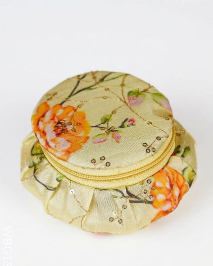 Round Floral Embroidery Bangle Holder - WBG1323 - Jewellery Holders RG