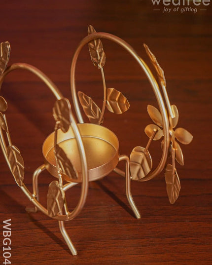 Round T Light Holder With Glass - Wbg1040 Candles