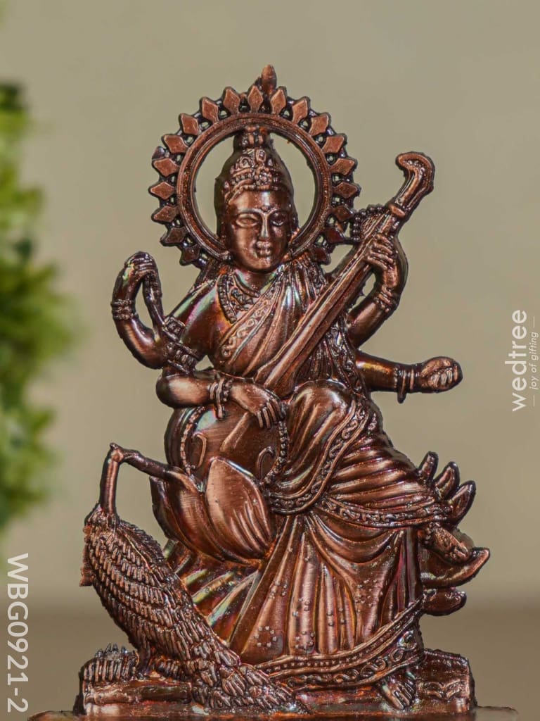Saraswathi Murthi - Copper Finish Wbg0921-2 Divine Figurines