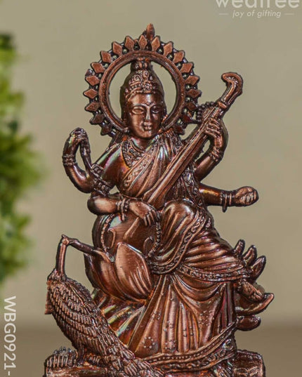 Saraswathi Murthi - Copper Finish Wbg0921-2 Divine Figurines