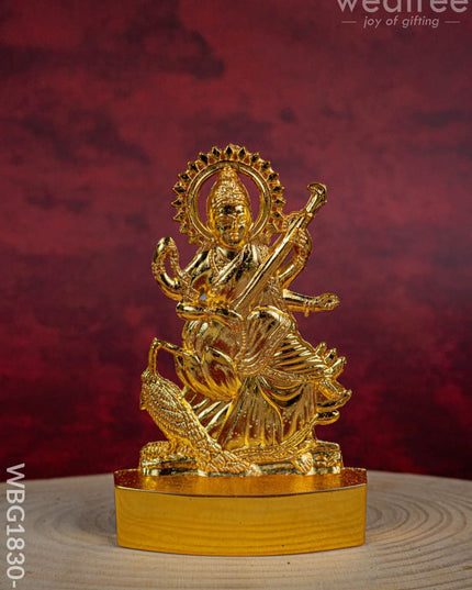 Saraswathi Murthi - Gold Finish - 4 inch - WBG1830-1 - Murti - RG