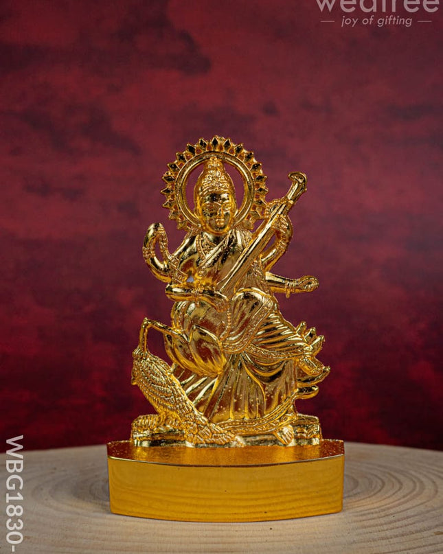 Saraswathi Murthi - Gold Finish - 4 inch - WBG1830-1 - Murti - RG