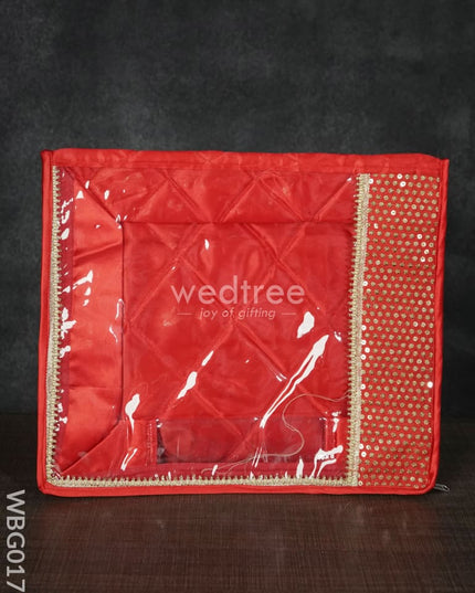 Saree Cover With Chumki Embroidery - 6Inches Wbg0176 Bags