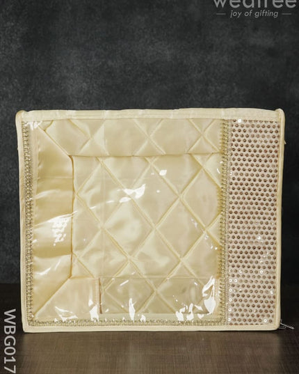 Saree Cover With Chumki Embroidery - 6Inches Wbg0176 Bags