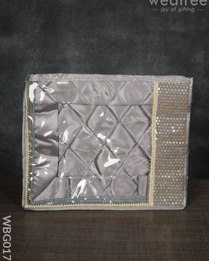 Saree Cover With Chumki Embroidery - 6Inches Wbg0176 Bags