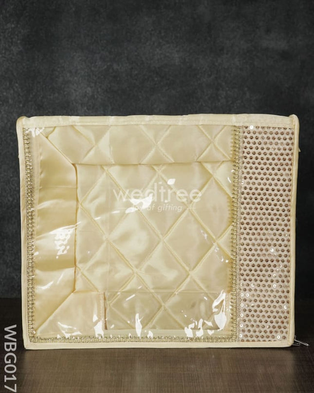 Saree Cover With Chumki Embroidery - 6Inches Wbg0176 Bags