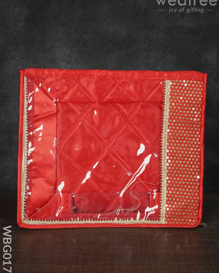 Saree Cover With Chumki Embroidery - 6Inches Wbg0176 Bags