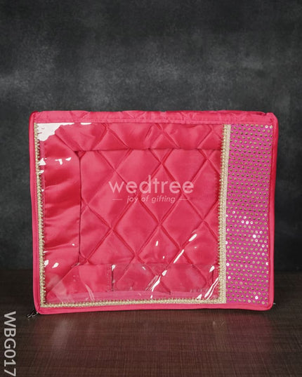 Saree Cover With Chumki Embroidery - 6Inches Wbg0176 Bags