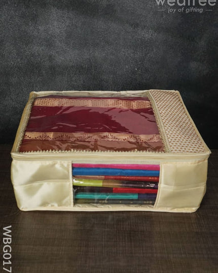 Saree Cover With Chumki Embroidery - 6Inches Wbg0176 Bags