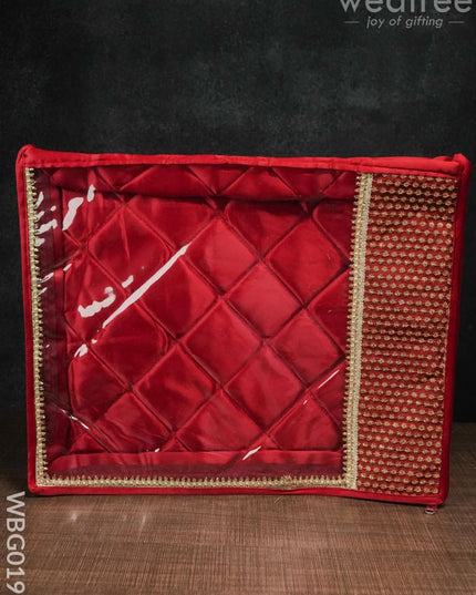 Saree Cover With Chumki Work -3 Inches - Wbg0198 Bags