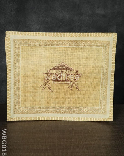 Saree Cover With Palanquin Print (Large) - 3.5Inches Wbg0182 Bags