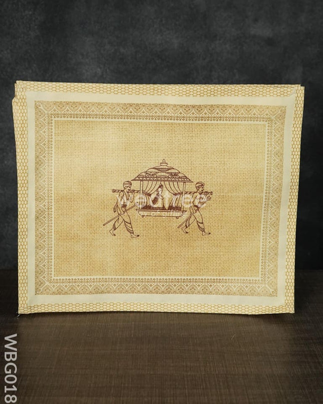 Saree Cover With Palanquin Print (Large) - 3.5Inches Wbg0182 Bags