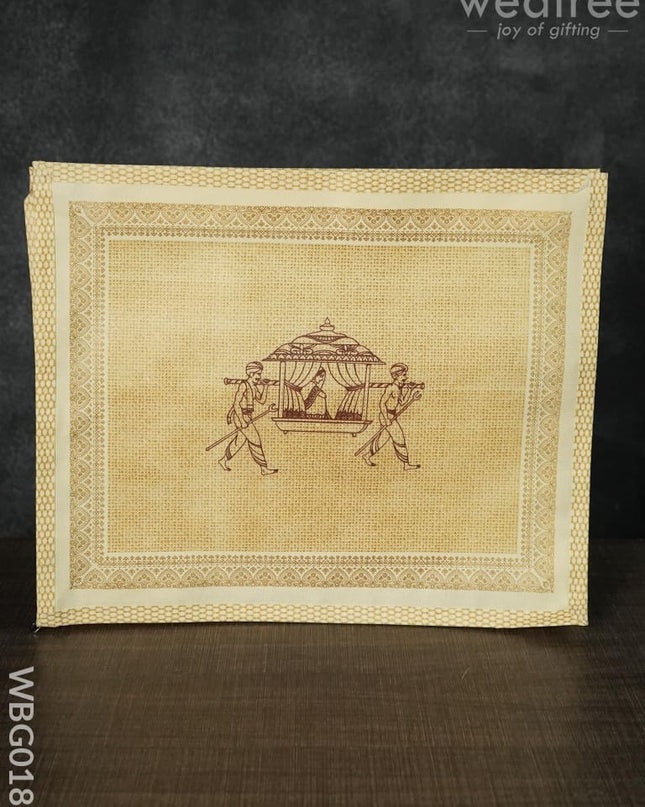 Saree Cover With Palanquin Print (Large) - 3.5Inches Wbg0182 Bags