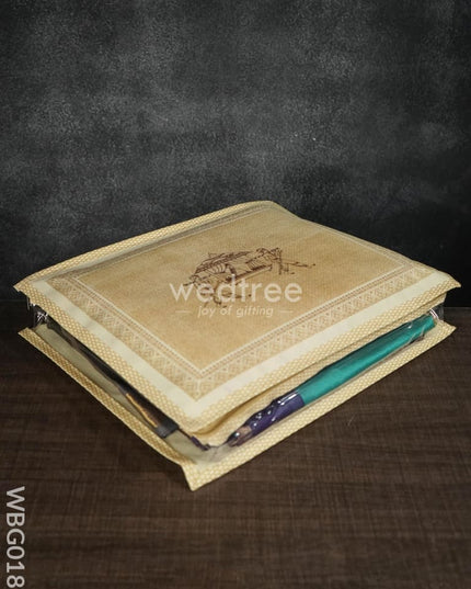 Saree Cover With Palanquin Print (Large) - 3.5Inches Wbg0182 Bags