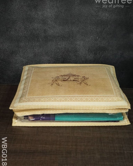 Saree Cover With Palanquin Print (Large) - 3.5Inches Wbg0182 Bags