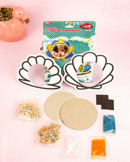 Seashell Art DIY Kit - Coastal Keepsake - WBG1941 - Kids Return Gifts