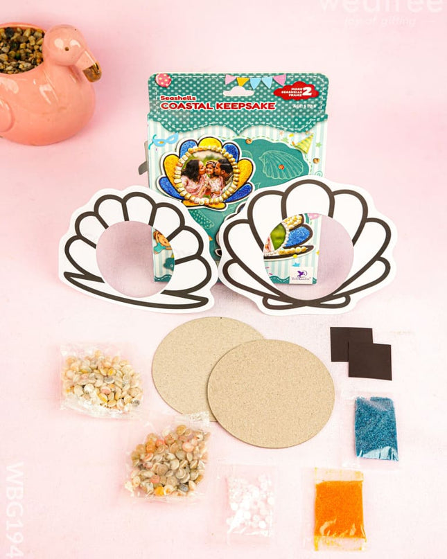 Seashell Art DIY Kit - Coastal Keepsake - WBG1941 - Kids Return Gifts