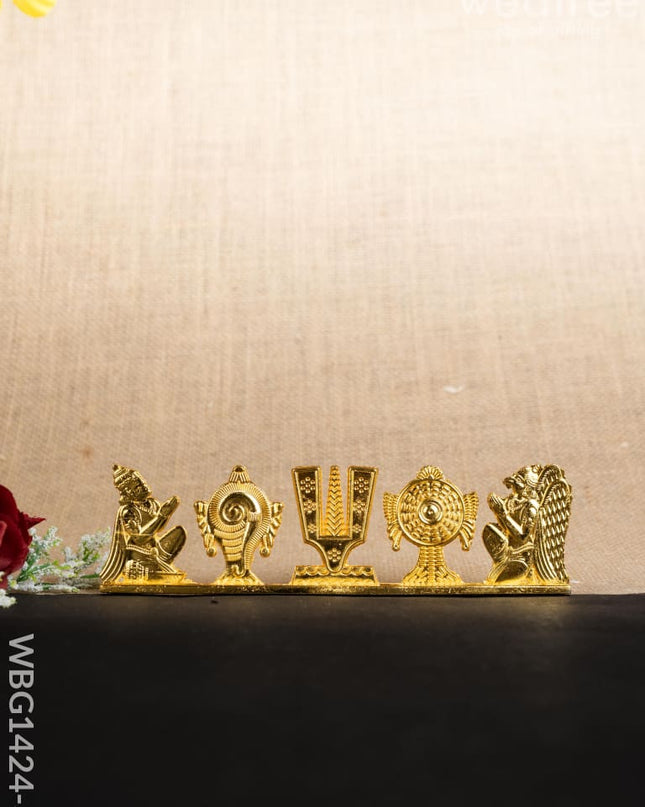 Shank Chakra Nama Idol - Gold Finish - WBG1424-3 - Murti - RG