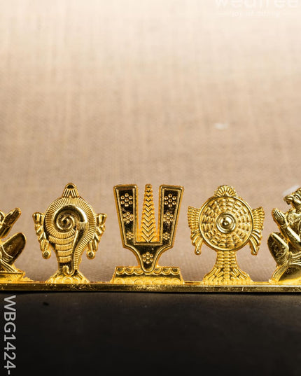 Shank Chakra Nama Idol - Gold Finish - WBG1424-3 - Murti - RG