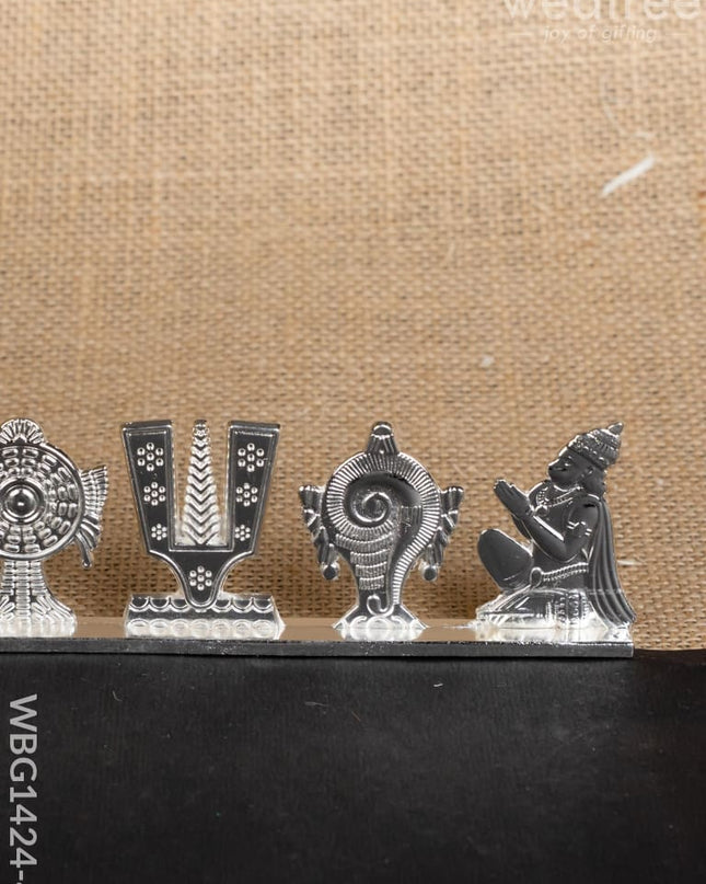Shank Chakra Nama Idol - Silver Finish - WBG1424-4 - Murti - RG