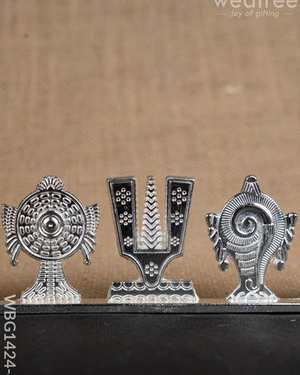 Shank Chakra Nama Idol - Silver Finish - WBG1424-4 - Murti - RG