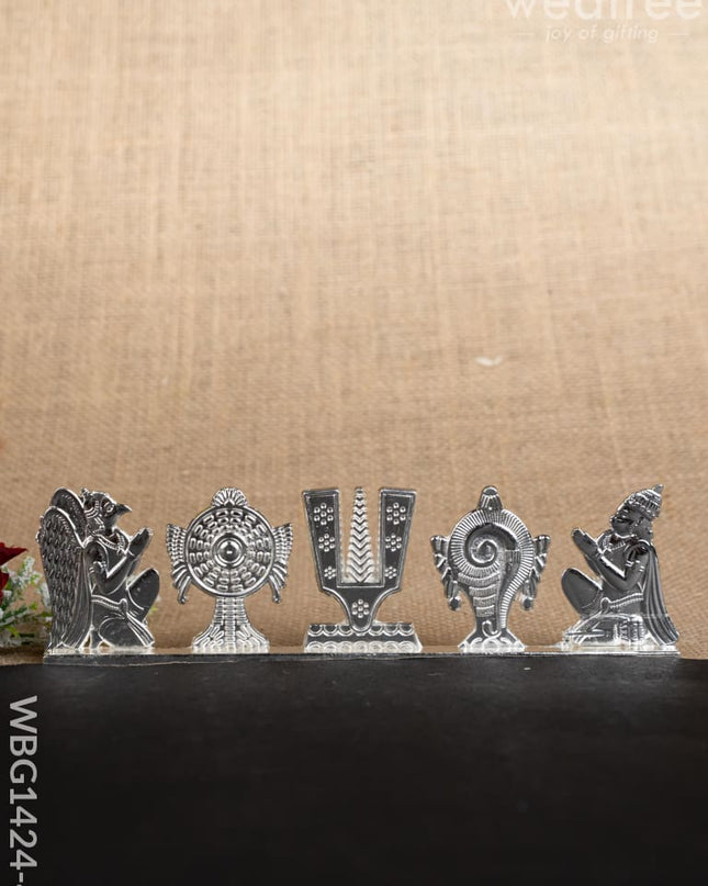 Shank Chakra Nama Idol - Silver Finish - WBG1424-4 - Murti - RG