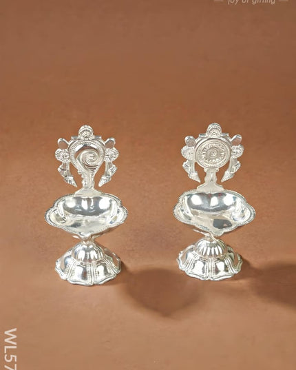 Shankh Chakra Diya - Set of 2 - WL5711 - EPNS Gifts