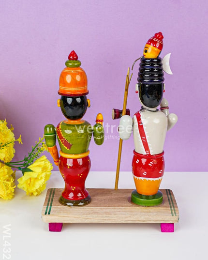 Shivan Parvati Toy - Wl4323 Wooden Decor