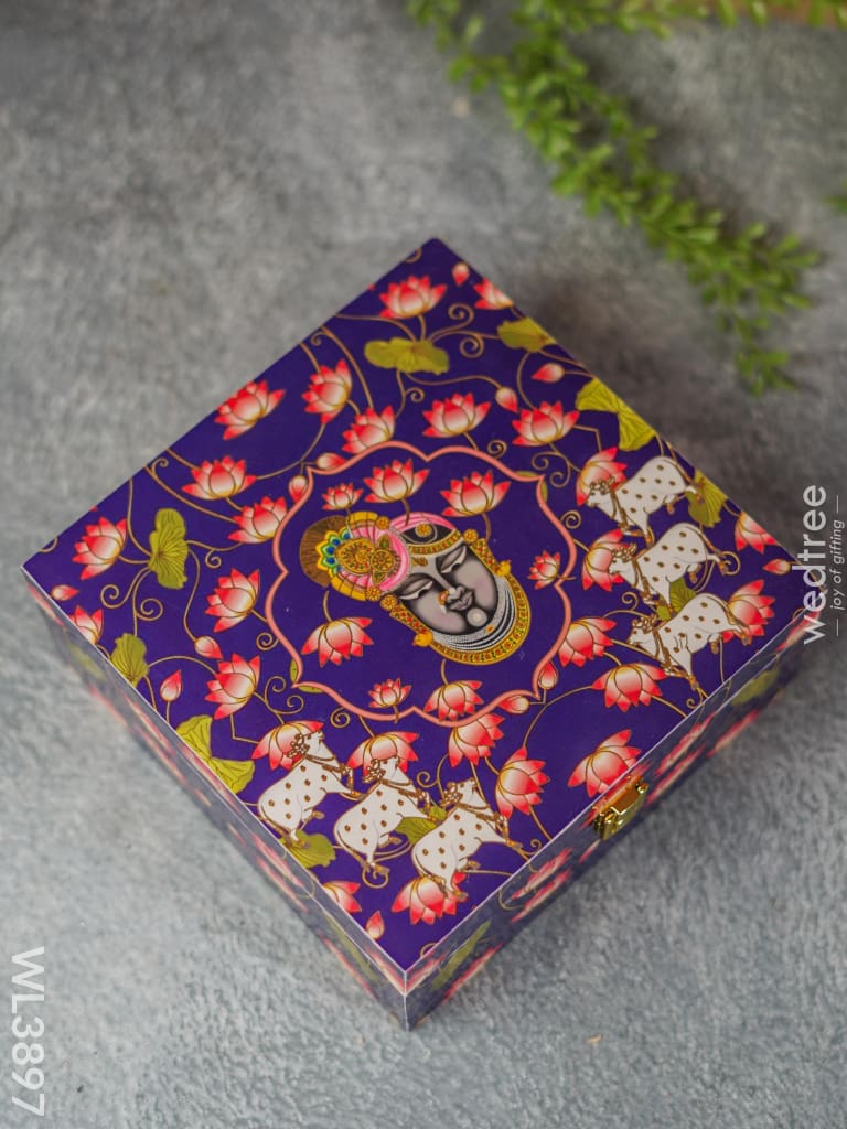 Shreenath Ji Dry Fruit Box With 4 Partitions - Wl3897