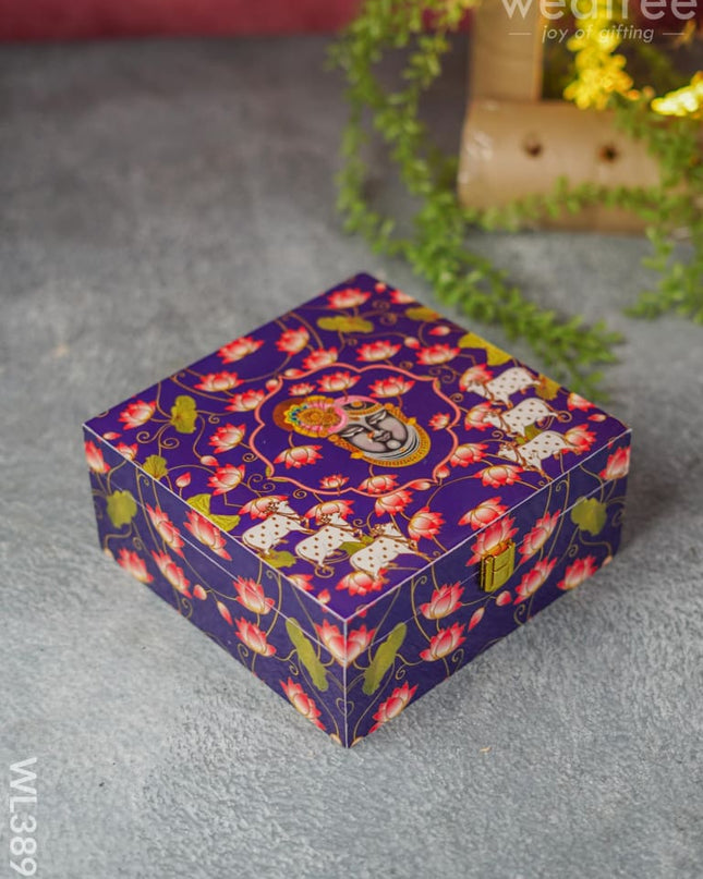 Shreenath Ji Dry Fruit Box With 4 Partitions - Wl3897