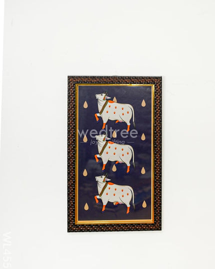 Krishna With Pichwai Cow Frames - 17 X 10 Inch Set Of 2 Wl4558