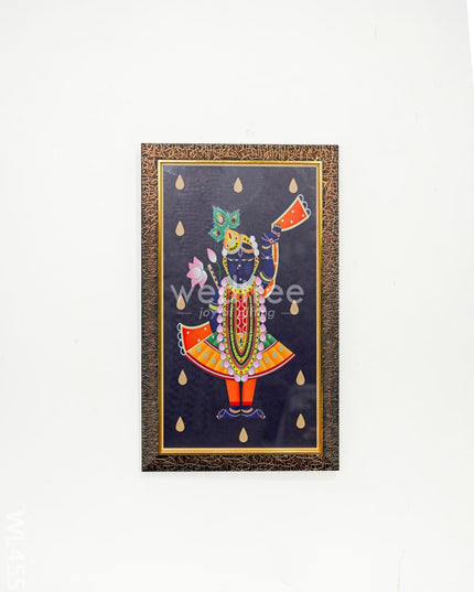 Krishna With Pichwai Cow Frames - 17 X 10 Inch Set Of 2 Wl4558