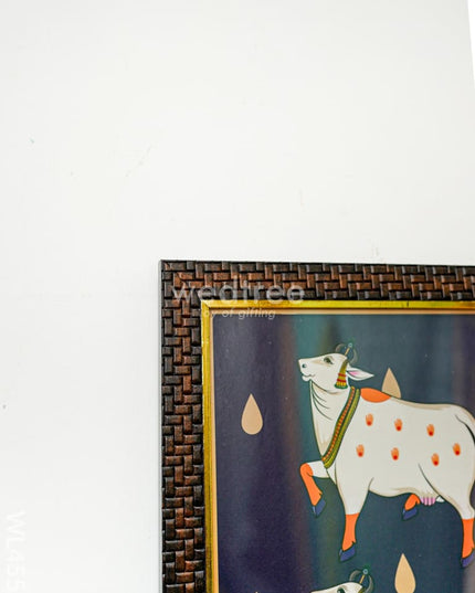 Krishna With Pichwai Cow Frames - 17 X 10 Inch Set Of 2 Wl4558