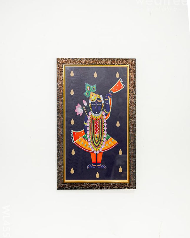 Krishna With Pichwai Cow Frames - 17 X 10 Inch Set Of 2 Wl4558