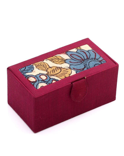 Silk And Kalamkari Bangle Box Jewellery Holder