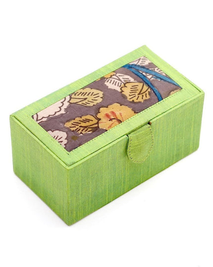 Silk And Kalamkari Bangle Box Jewellery Holder