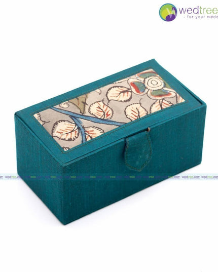 Silk And Kalamkari Bangle Box Jewellery Holder