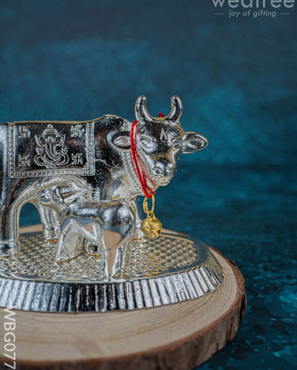 Silver Finish Cow and Calf Idol - WBG0773 - Murti - RG