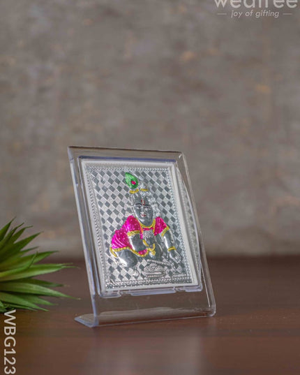 Silver Laddu Gopal Photoframe With Stand - Wl3501 German Photo Frame
