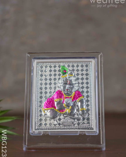 Silver Laddu Gopal Photoframe With Stand - Wl3501 German Photo Frame