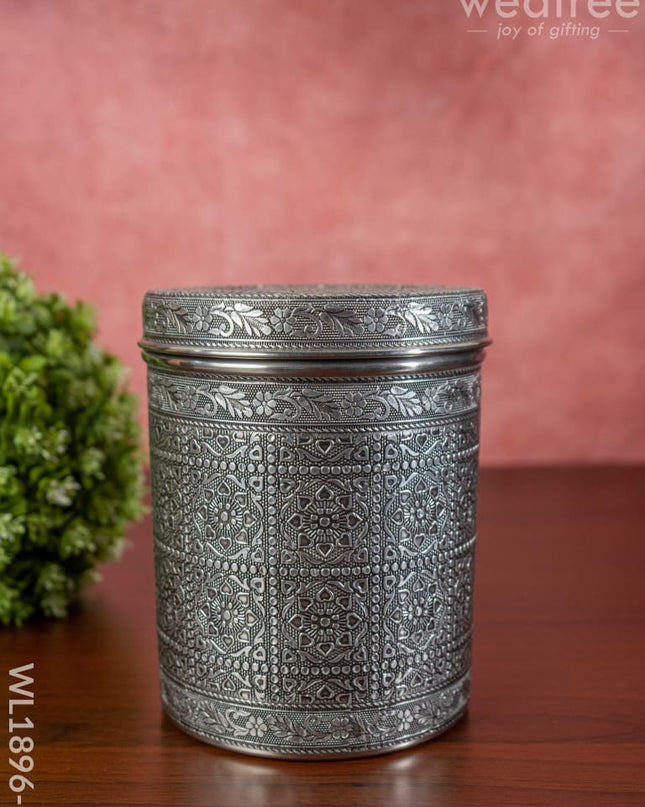 Silver Oxidized Dabba - Wl1896-1 Containers