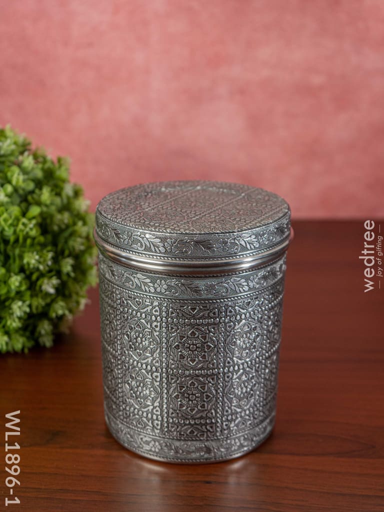 Silver Oxidized Dabba - Wl1896-1 Containers