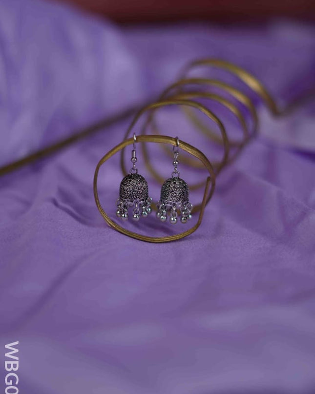 Silver Oxidised Chain With Earrings - Wbg0619 Kids Return Gifts