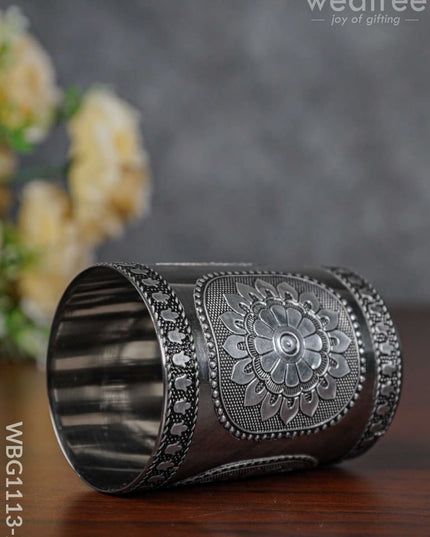 Silver Oxidized Stainless Steel Glass - Wbg1113-2 Utensils
