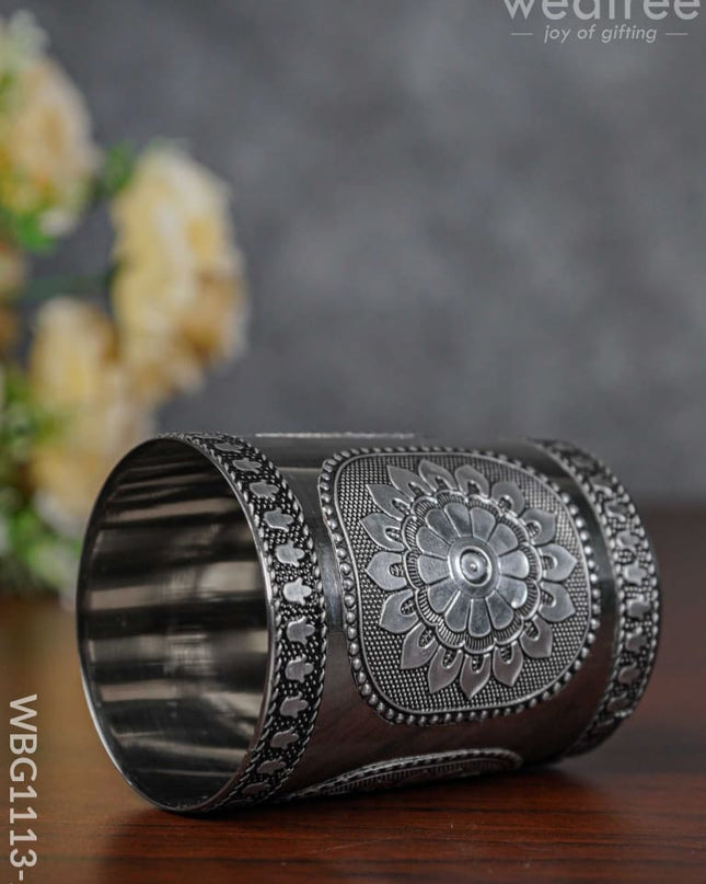 Silver Oxidized Stainless Steel Glass - Wbg1113-2 Utensils